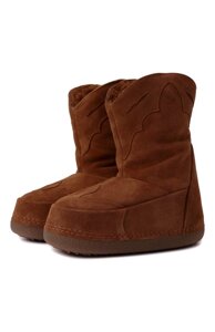 Замшевые сапоги Cowboy Embroidery INUIKII