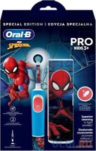 Зубная щётка braun vitality D103 spiderman + CASE ORAL-B синий красный