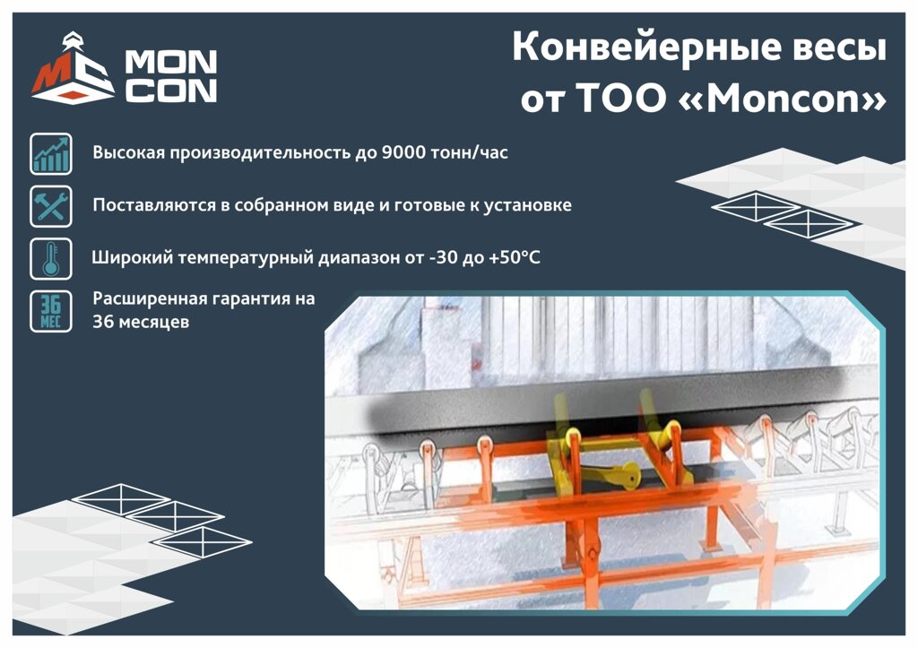 Конвейерные весы от производителя от компании TOO «Moncon» - фото 1