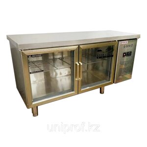 Морозильный стол 120х60 (Холодильная тумба со стеклянными дверцами) HZGZT12-60