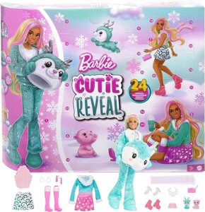 Адвент-календарь Barbie Cutie Reveal с куклой и 24 сюрпризами