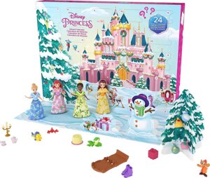 Адвент-календарь Disney Princess с 4 фигурками принцесс Дисней и аксессуарами
