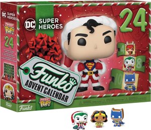 Адвент-календарь Funko: DC Superheroes с 24 мини-фигурками