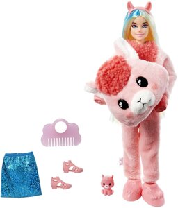Кукла Barbie Cutie Reveal Fantasy Series с плюшевой ламой