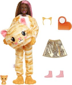 Кукла Barbie Cutie Reveal в костюме плюшевого котенка с аксессуарами