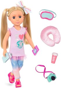 Кукла с аксессуарами для путешествий и камерой Glitter Girls 35см