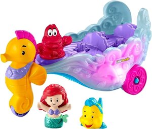 Набор игровой Fisher-Price Disney Princess Little People Ariel’s Light-Up Sea Carriage