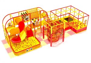 Детский игровой лабиринт «Медовый» 54,74 м²11,9*4,6*3.6м)