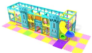 Детский игровой лабиринт «Замок принцессы» 21,7 м²9,25*2,35*3м)