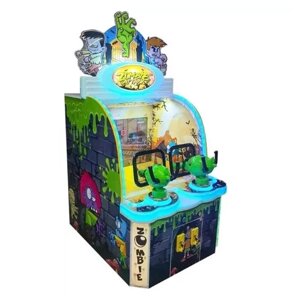Двойной Zombie Attack Детский автомат тир с видеоигрой Новинка, игрушка в капсуле с пуфами