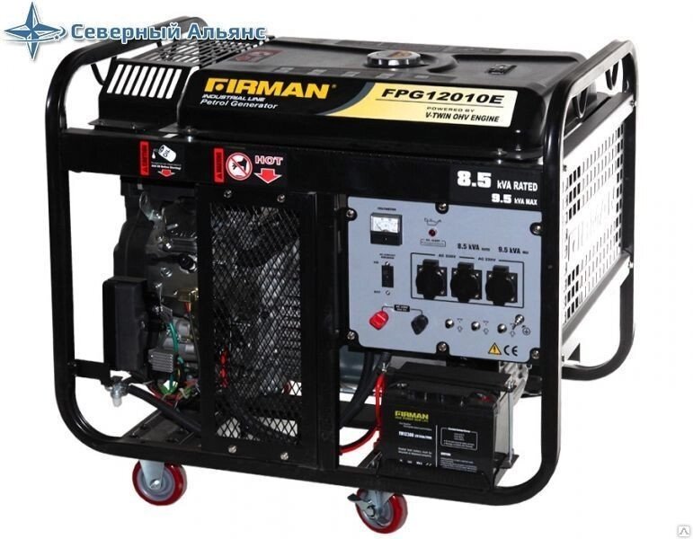 Бензиновый генератор Firman FPG12010E от компании ЭлМедиа Групп - фото 1