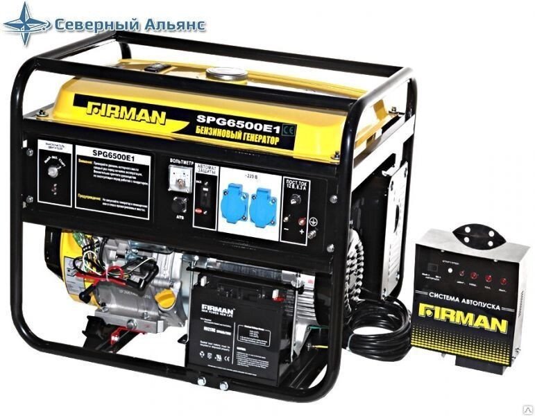 Бензиновый генератор Firman SPG6500E1 ATS от компании ЭлМедиа Групп - фото 1