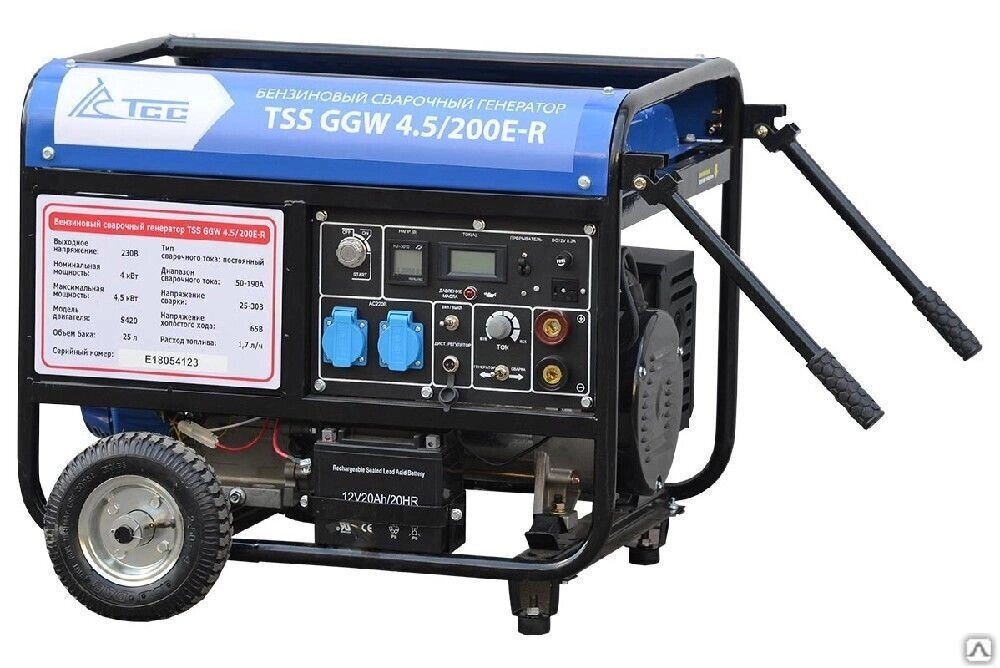 Бензиновый сварочный генератор TSS GGW 4.5/200E-R от компании ЭлМедиа Групп - фото 1