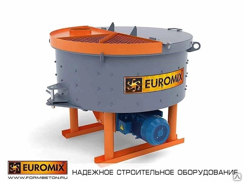 Бетоносмеситель принудительного действия Euromix 600.500 ручная выгрузка от компании ЭлМедиа Групп - фото 1