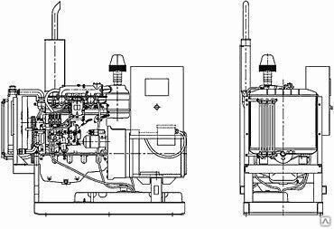 Дизельный генератор (ДГУ) 10 кВт АД-10-Т400 от компании ЭлМедиа Групп - фото 1