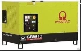 Дизельный генератор Pramac GBW 10 P в кожухе от компании ЭлМедиа Групп - фото 1