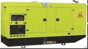 Дизельный генератор Pramac GSW 250 P в кожухе с АВР от компании ЭлМедиа Групп - фото 1