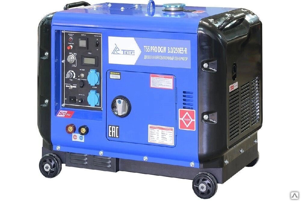 Дизельный сварочный генератор в кожухе TSS pro DGW 3.0/250ES-R от компании ЭлМедиа Групп - фото 1