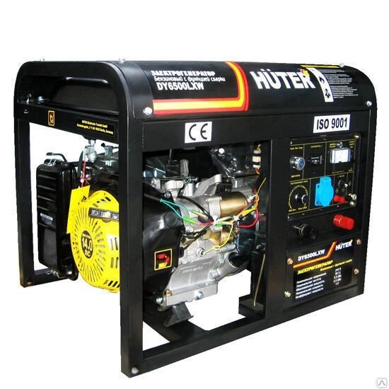 Электрогенератор Huter DY6500LX-электростартер с пультом от компании ЭлМедиа Групп - фото 1
