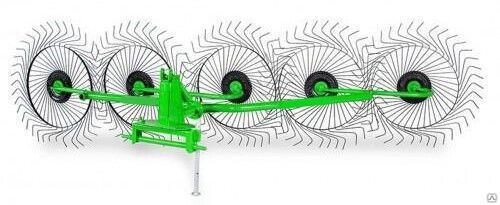 Грабли ГВК-3,5М 5 колес, захват 3,5 метра, 7 мм от компании ЭлМедиа Групп - фото 1