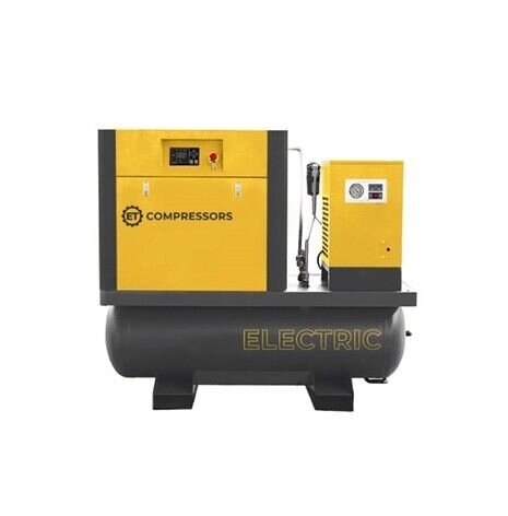 Компрессор электрический ET-Compressors ET SL 11-500 ES (IP54) на ресивере с осушителем и 3-мя магистральными фильтрами от компании ЭлМедиа Групп - фото 1