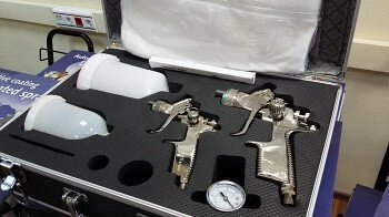 Краскопульты мини и полнорозмерный, набор в чемодане от компании ЭлМедиа Групп - фото 1