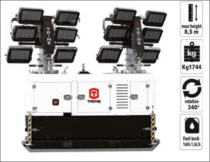 Передвижная мачта освещения TRIME X-Double 12х320 светодиодная