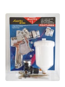 Краскораспылитель AUARITA H-827 KIT с соплом 1.4/1.7