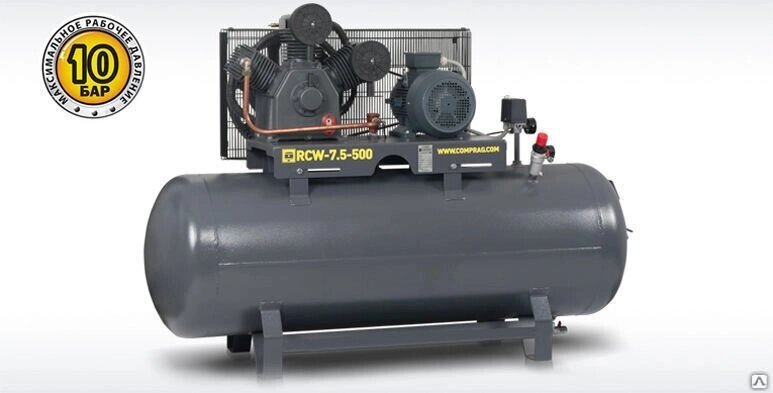 Поршневой компрессор серии RECOM RCW с производительностью до 1,2 м3/мин от компании ЭлМедиа Групп - фото 1