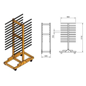 Тележка малая двухсторонная ColorTech 250 кг