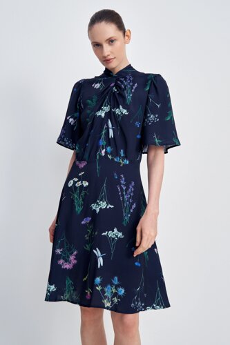 Finn-Flare Платье из льна с цветочным принтом XS