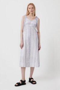 Finn-Flare Полосатое платье из льна и хлопка L
