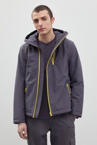 Finn-Flare Утепленная куртка с капюшоном и контрастными детал L