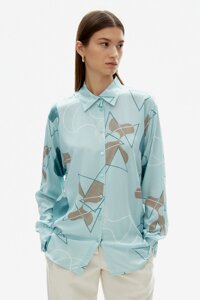 Finn-Flare Женская рубашка с абстрактным узором из вискозы XS