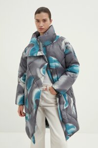 Finn-Flare Женское пальто с абстрактным рисунком L