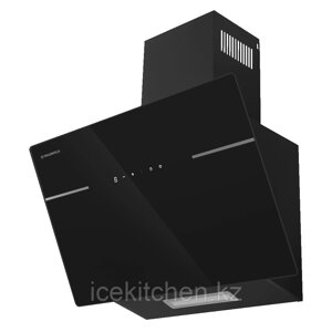 Наклонная кухонная вытяжка Astro 60 чёрное стекло