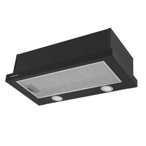 Телескопическая кухонная вытяжка VS Light Glass 60 черное стекло