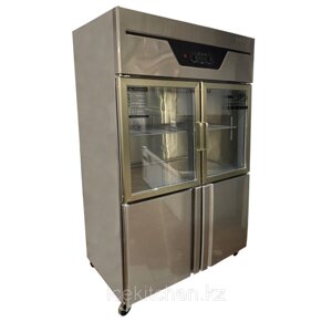 Шкаф холодильный+морозильный 800л (комбинированный двери стекло) CF-E4М