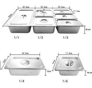 Гастроемкость 1/4. 16*26.5*10 см