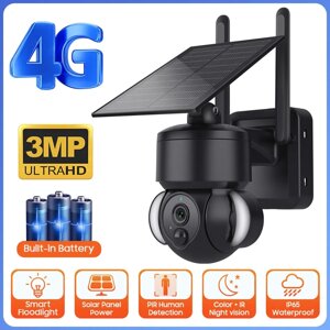 4G IP камера видеонаблюдения Guowin GN-PT30K-3M-4G EU 4G Stardard , 3 мП, cолнечная панель 12 Вт