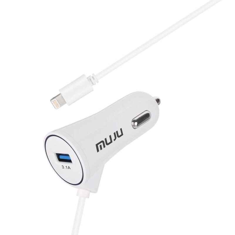 Автомобильное зарядное устройство MUJU MJ-C08 USB+IOS от компании ТОО Herz(Герц) - фото 1