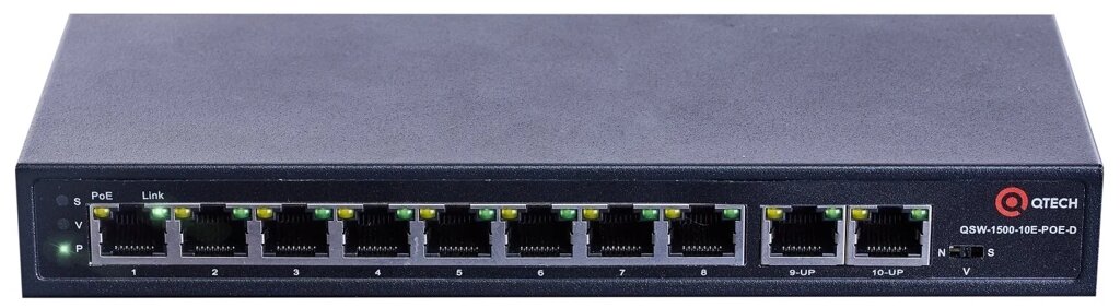 Коммутатор РОЕ QTech  QSW-1500-10E-POE-D от компании ТОО Herz(Герц) - фото 1