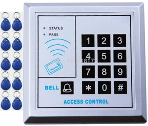 Контроллер-считыватель СКУД RF-ID,10ключей