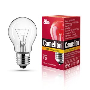 Лампа накаливания Camelion 60Вт, Е27, 220В