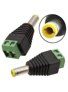 Разъем питания DC Plug, 5.5x3.5мм, с клеммной колодкой.