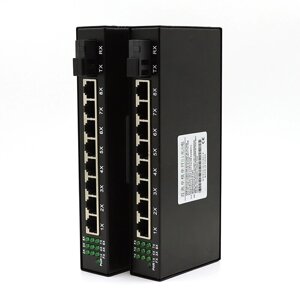 Медиаконвертер Nelink 2 х 8 RJ45 1 SC для систем видеонаблюдения