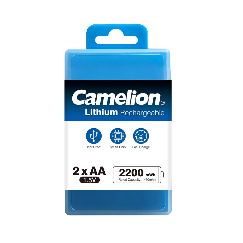 Аккумулятор CAMELION Lithium UB-AA2200-PBH2 2шт (перезаряжаемые от USB) от компании icopy - фото 1