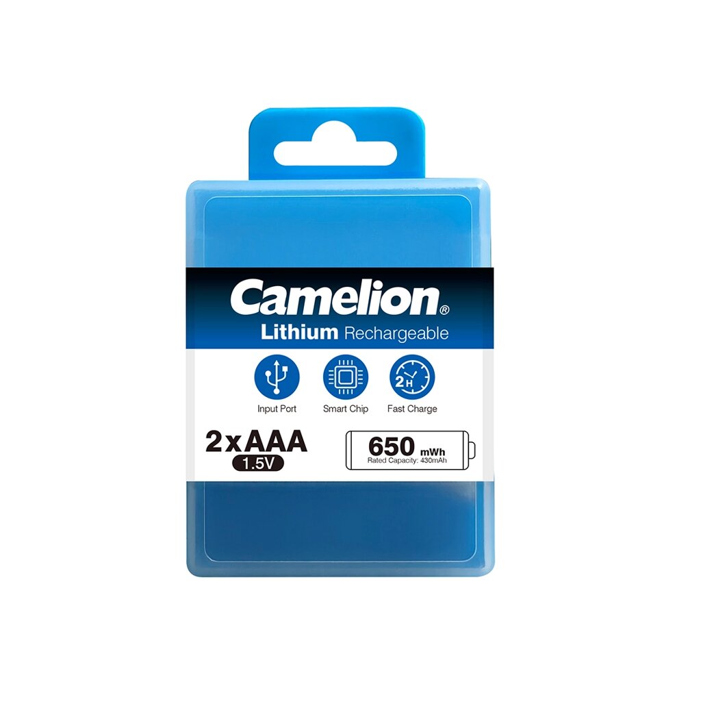 Аккумулятор CAMELION Lithium UB-AAA650-PBH2 2шт (перезаряжаемые от USB) от компании icopy - фото 1