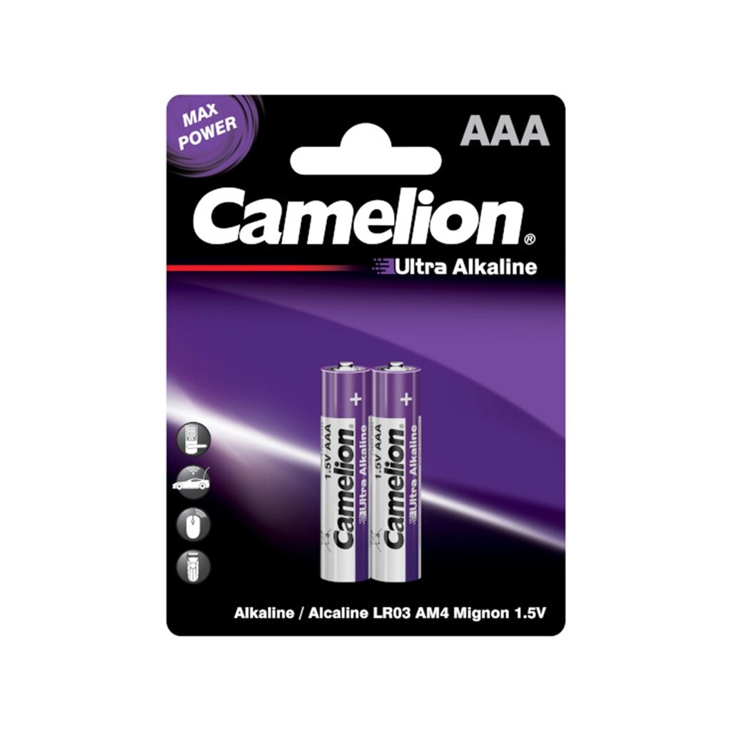 Батарейка CAMELION Ultra Alkaline LR03-BP2UT 2 шт. в блистере от компании icopy - фото 1