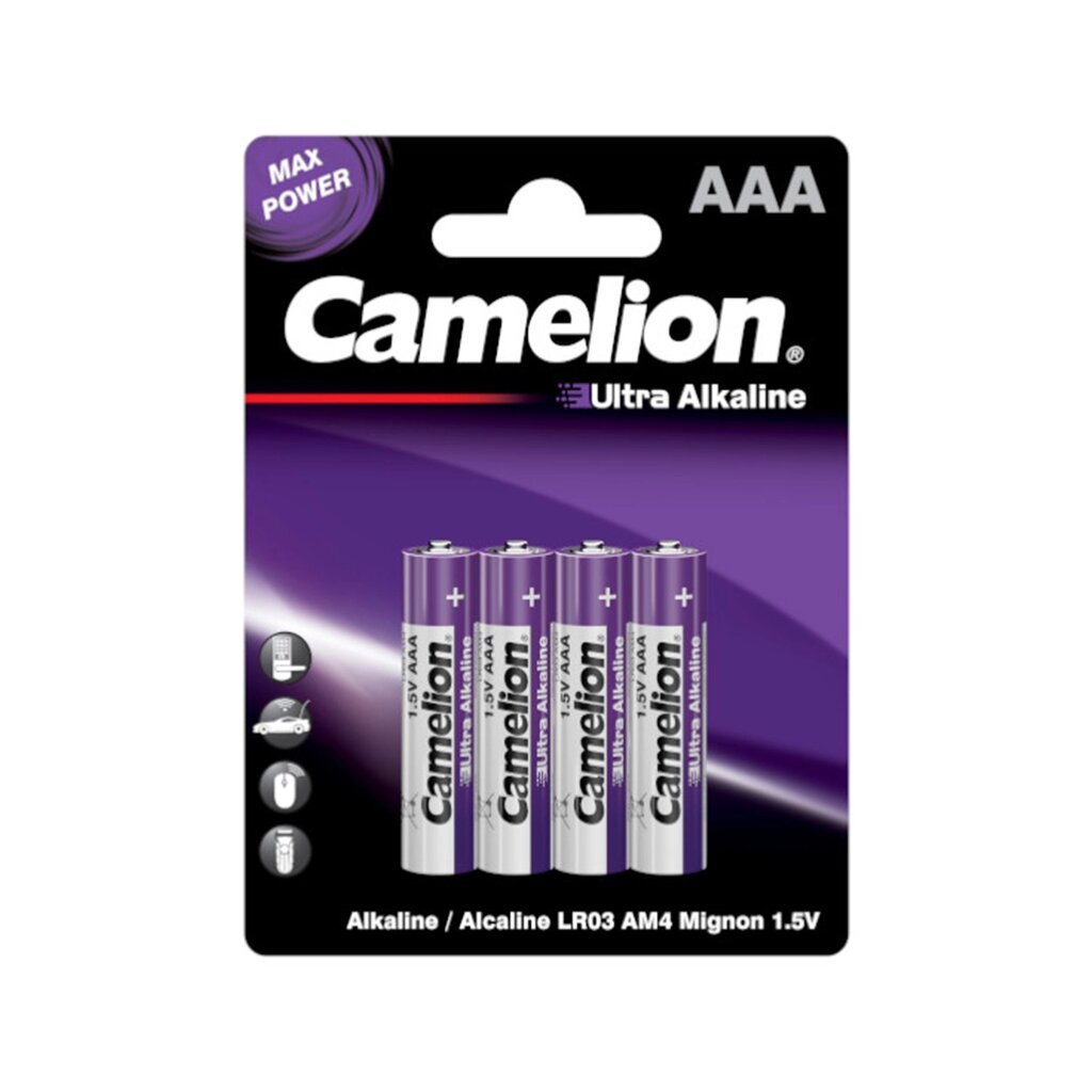 Батарейка CAMELION Ultra Alkaline LR03-BP4UT 4 шт. в блистере от компании icopy - фото 1